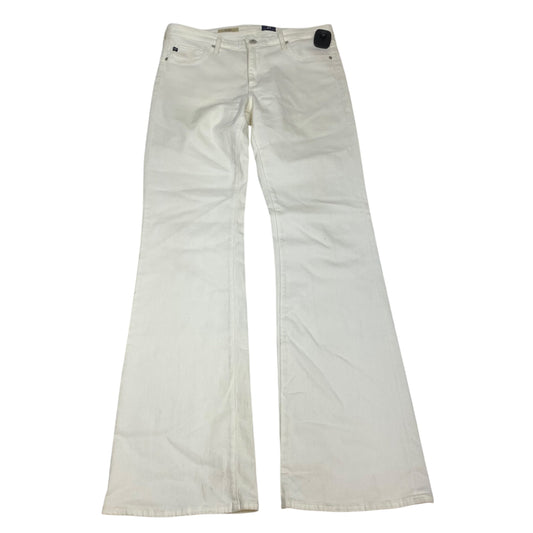 Jeans Designer By Adriano Goldschmied In Cream Denim, Size:12