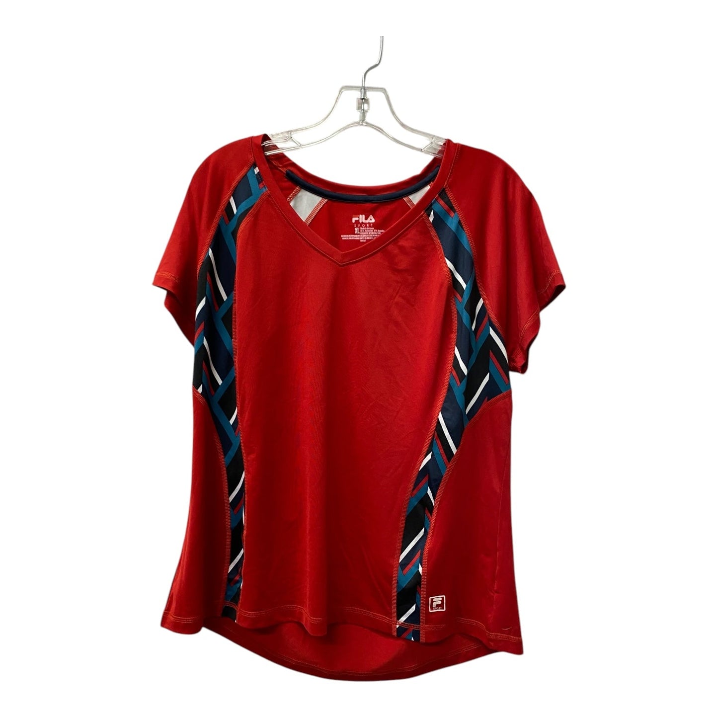 Athletic Top Ss By Fila In Red, Size:Xl