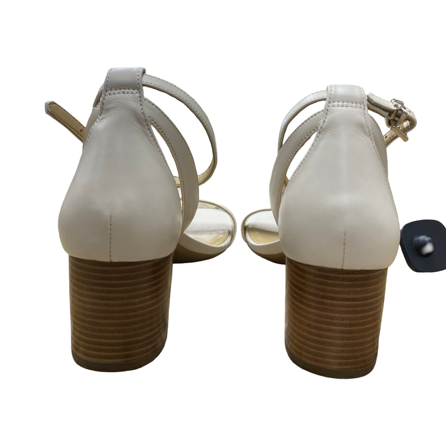 Sandals Heels Block By Michael By Michael Kors In Cream, Size:8