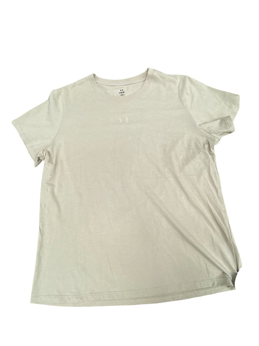 Athletic Top Ss By Under Armour In Beige, Size:L