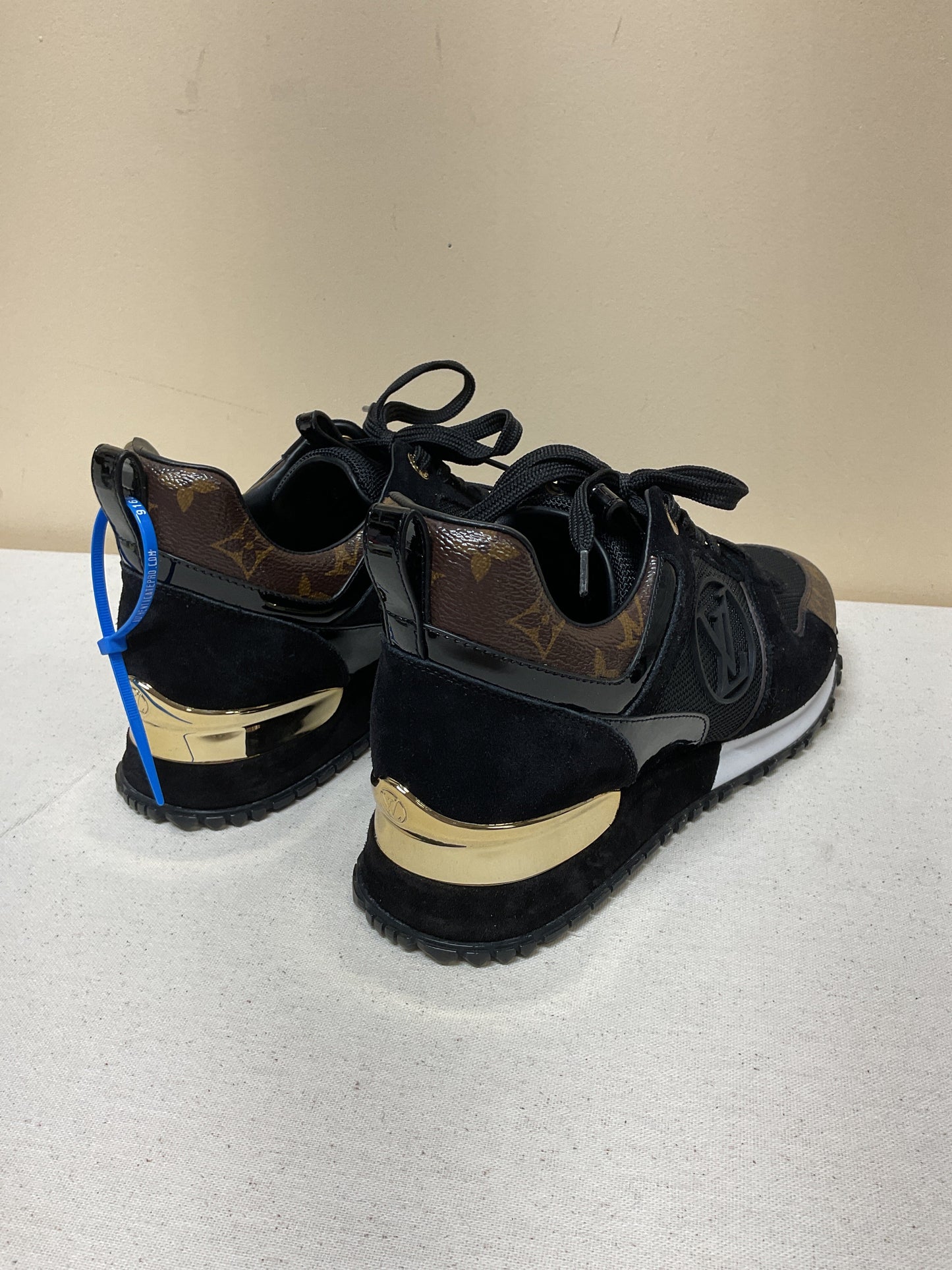 Shoes Luxury Designer By Louis Vuitton In Black & Brown, Size:7