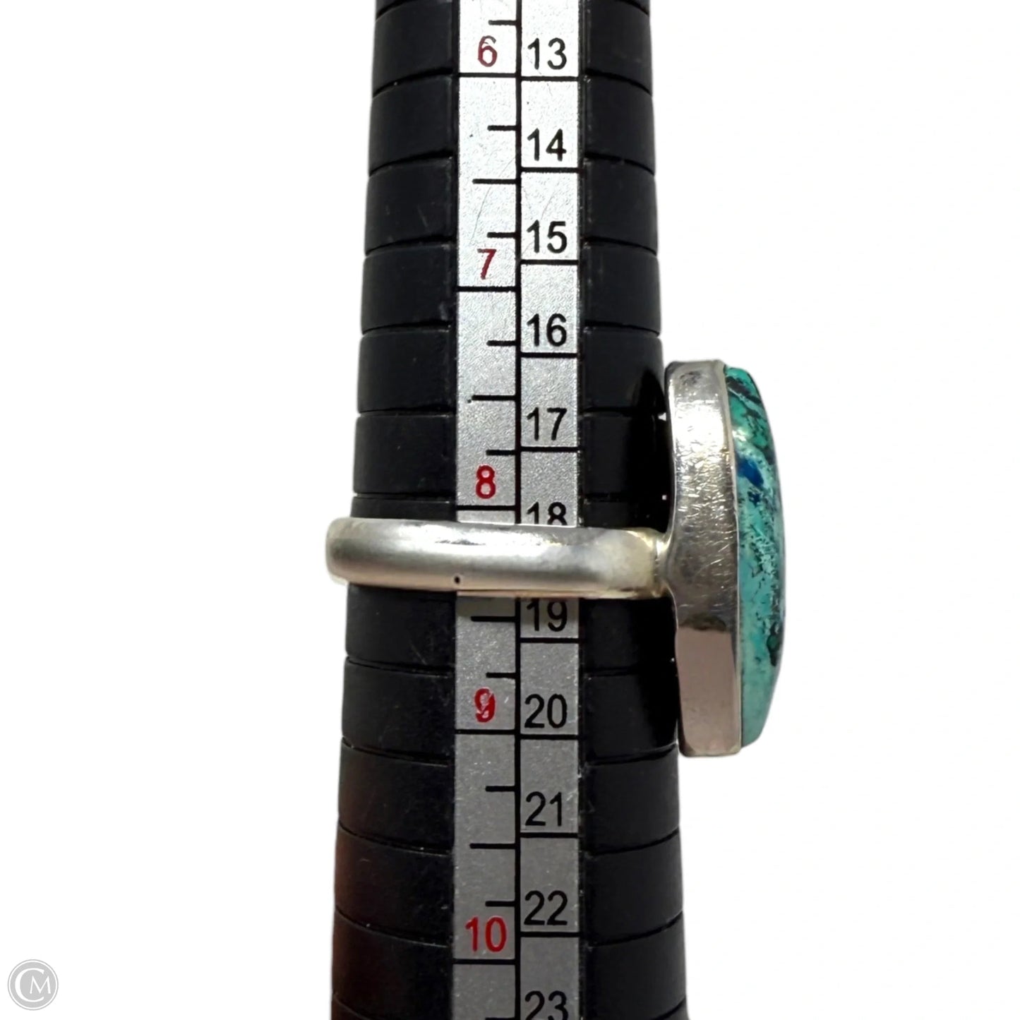 Sterling Silver & Crysocolla Ring, Size: 8