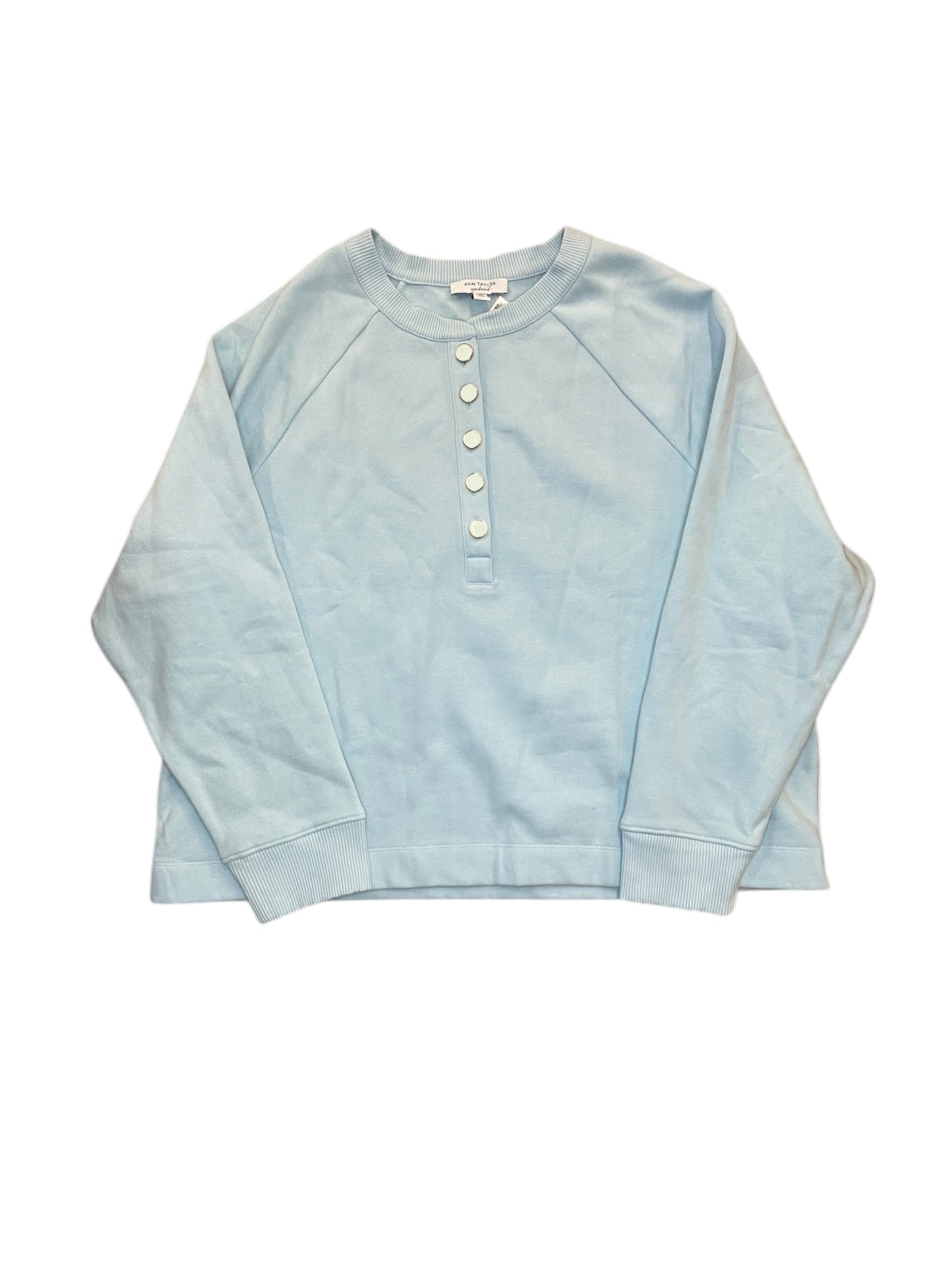 Sweatshirt Crewneck By Ann Taylor In Blue, Size:Xl