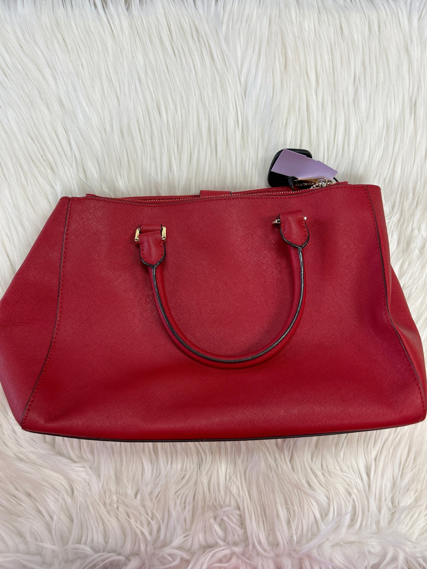 Handbag Designer By Michael Kors In Red, Size:Medium