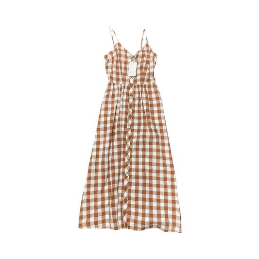Dress Casual Midi By A New Day In Checkered Pattern, Size:Xs