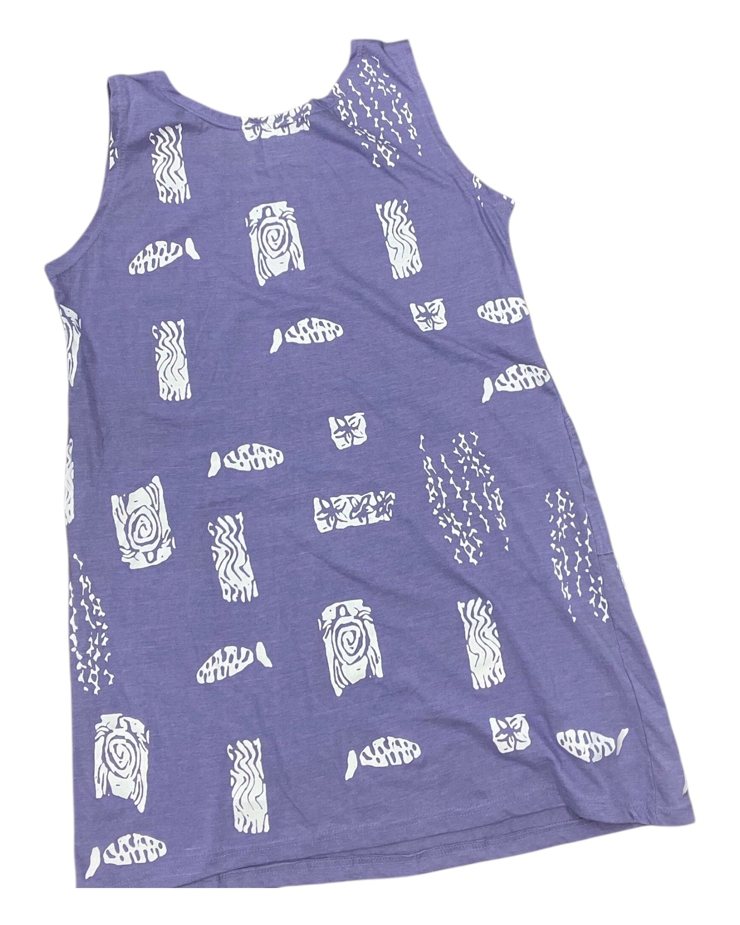 Dress Casual Short By Clothes Mentor In Purple & White, Size:Xl