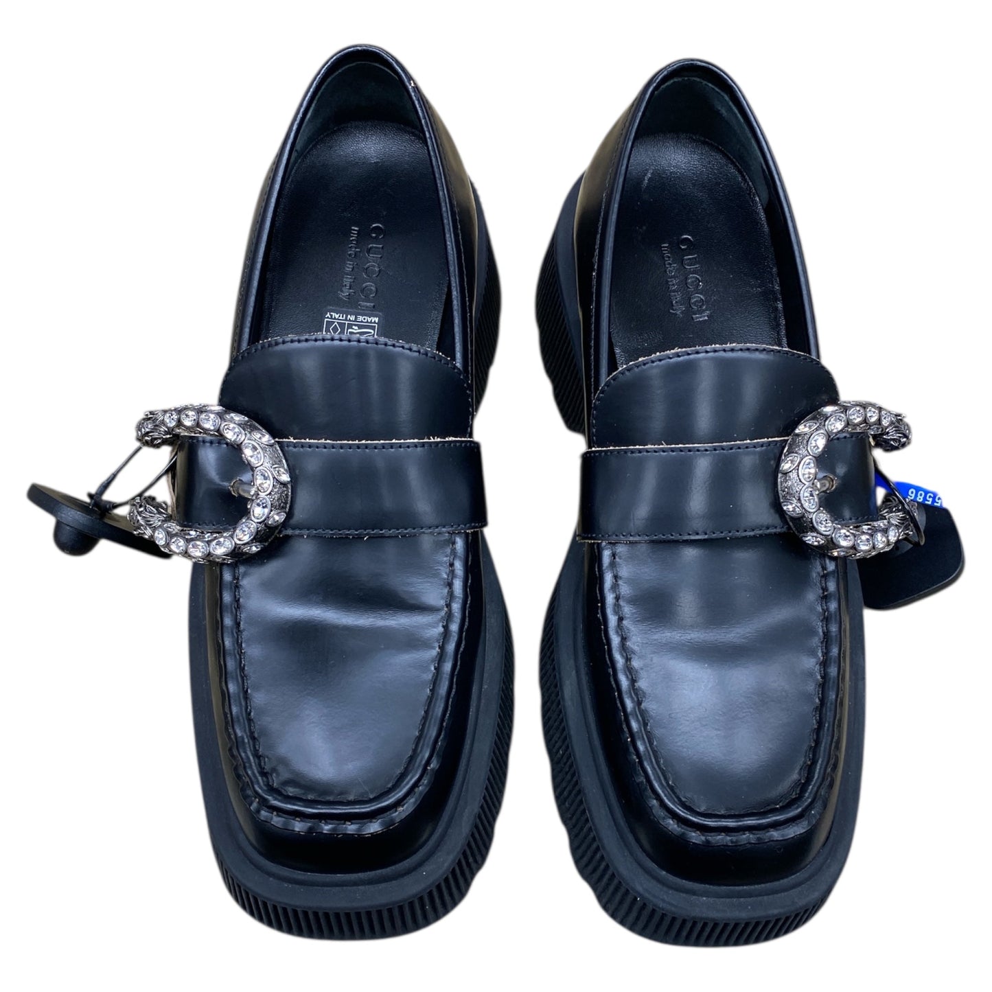 Shoes Luxury Designer By Gucci In Black, Size:6.5