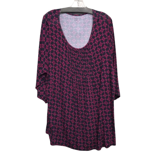 Top Ls By Croft And Barrow In Blue and Pink, Size:3X