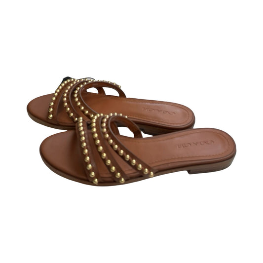 Sandals Designer By Coach In Brown, Size:7.5