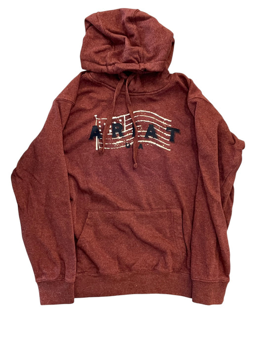 Sweatshirt Hoodie By Ariat In Red, Size:M