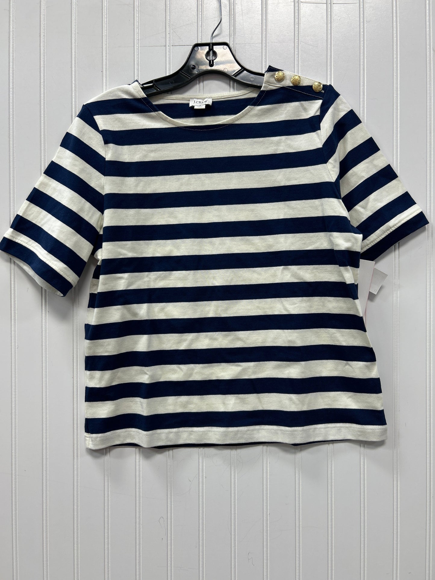 Top Ss By J. Crew In Blue & Cream, Size:S
