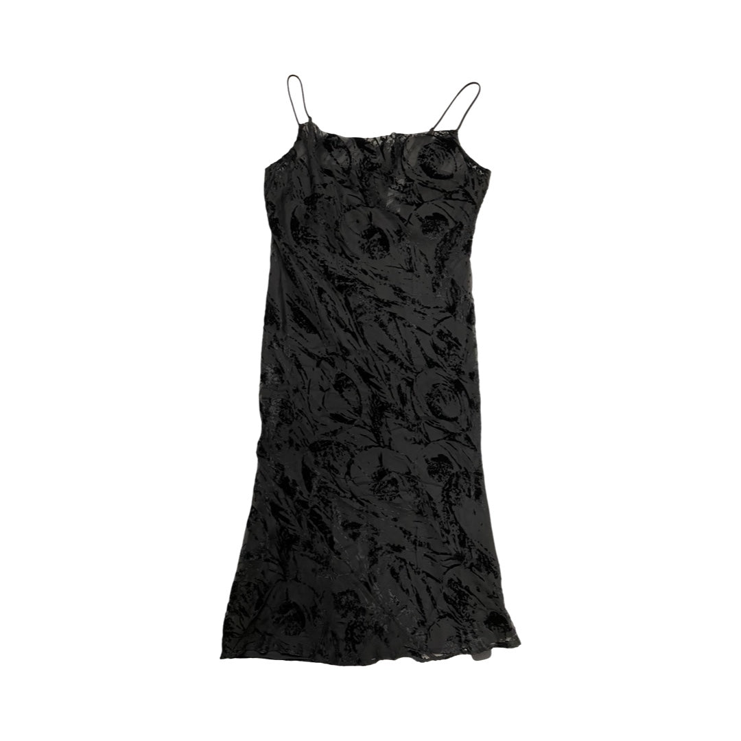 Dress Casual Midi By Banana Republic In Black, Size:Mp