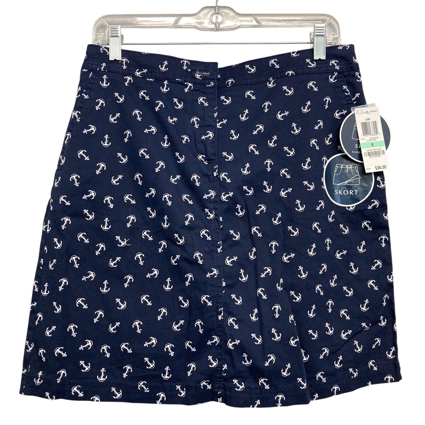 Skort By Karen Scott In Blue & White, Size:8