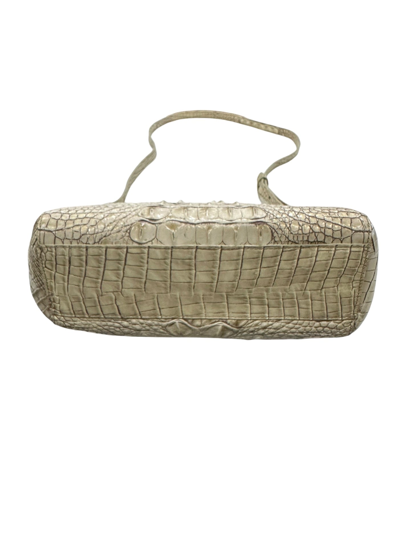 Crossbody Designer By Brahmin In Grey, Size:Medium