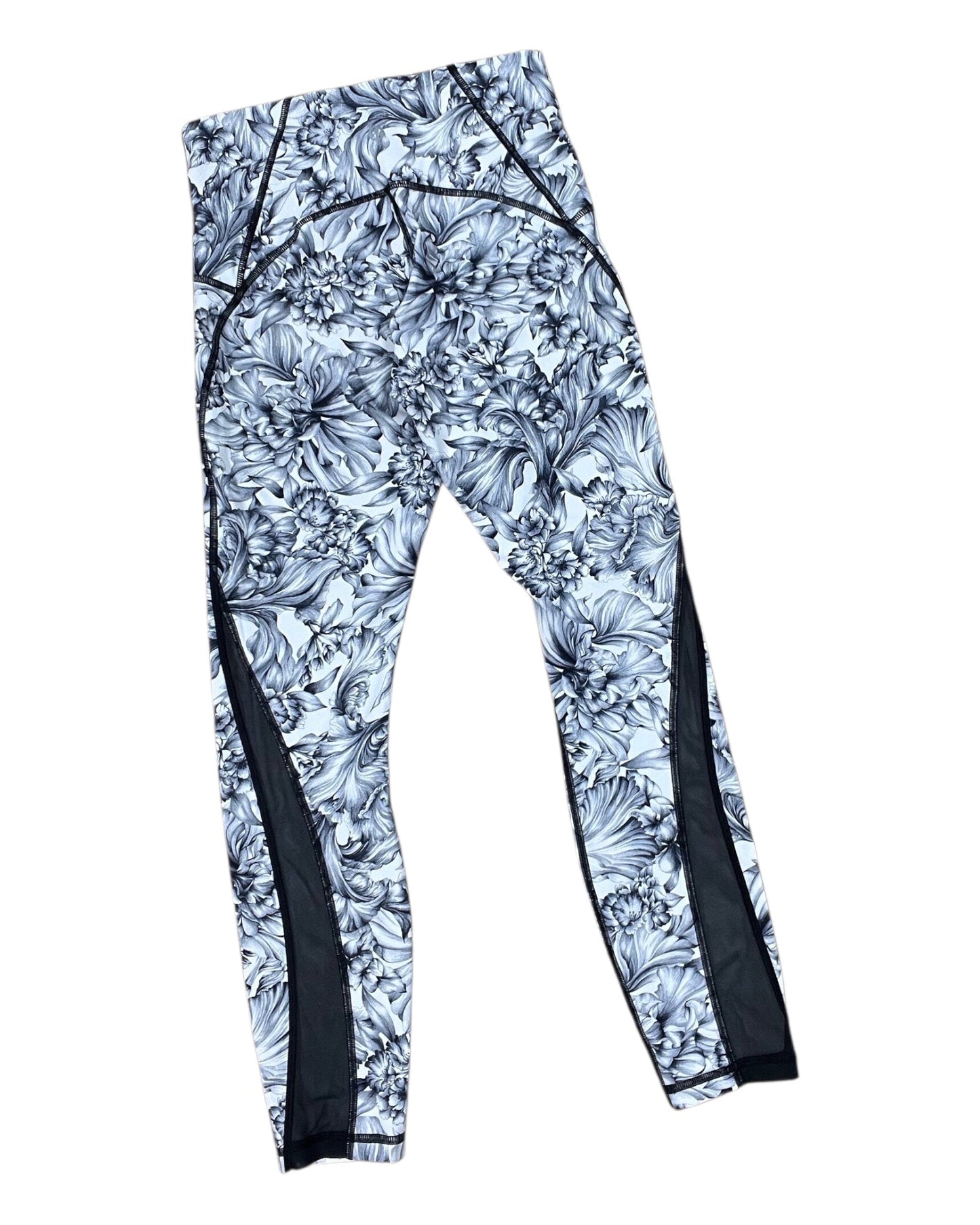 Athletic Capris By Lululemon In Grey & White, Size:6
