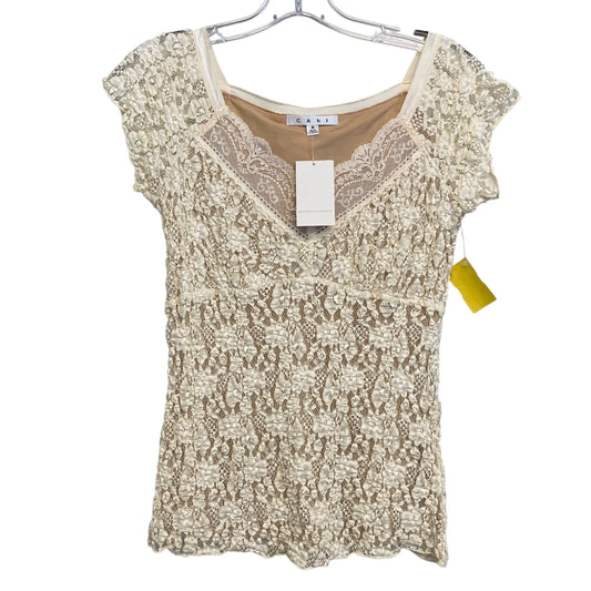Top Sleeveless By Cabi In Cream, Size:S