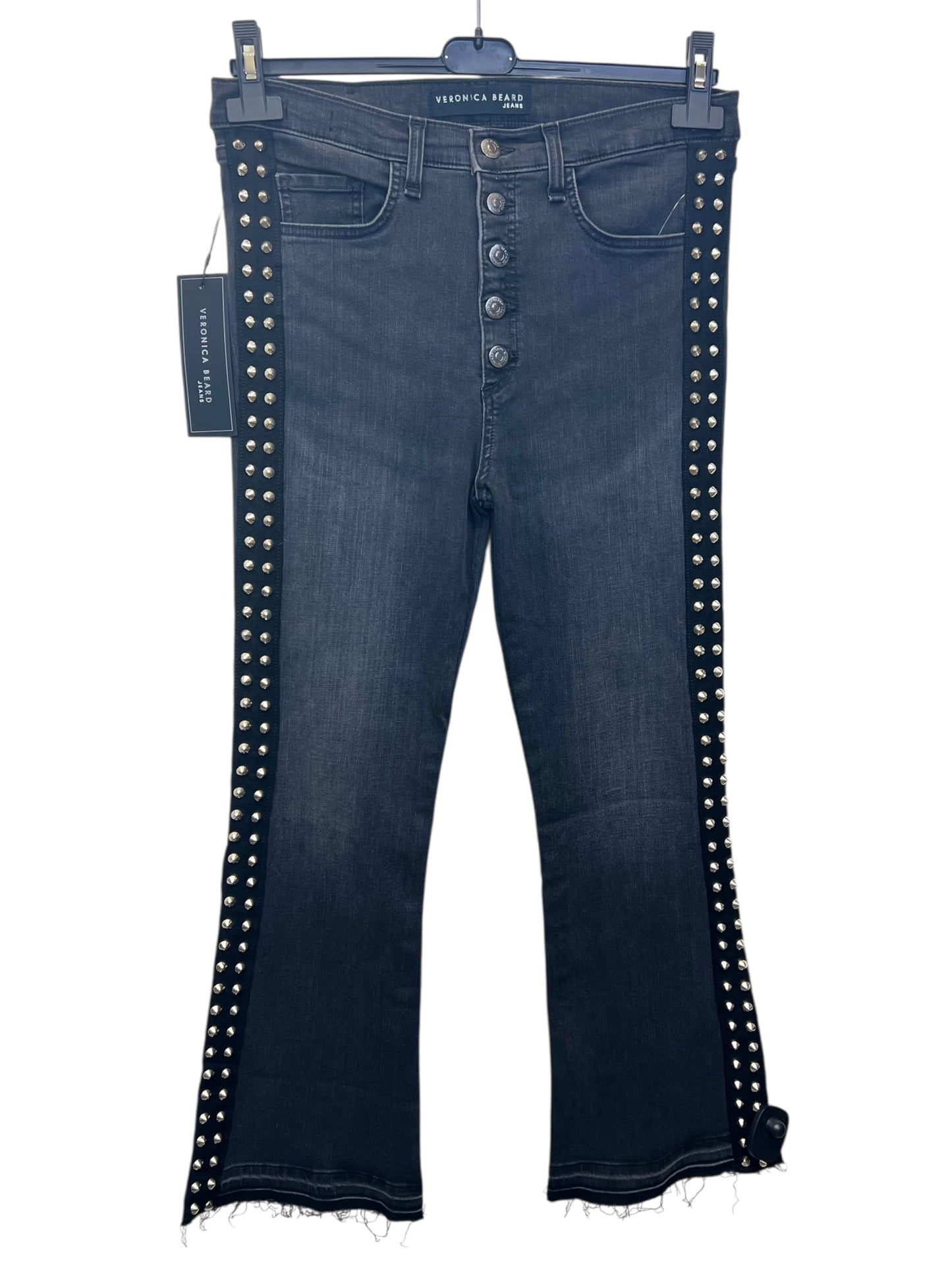 Jeans Designer By Veronica Beard In Black & Silver, Size: 8