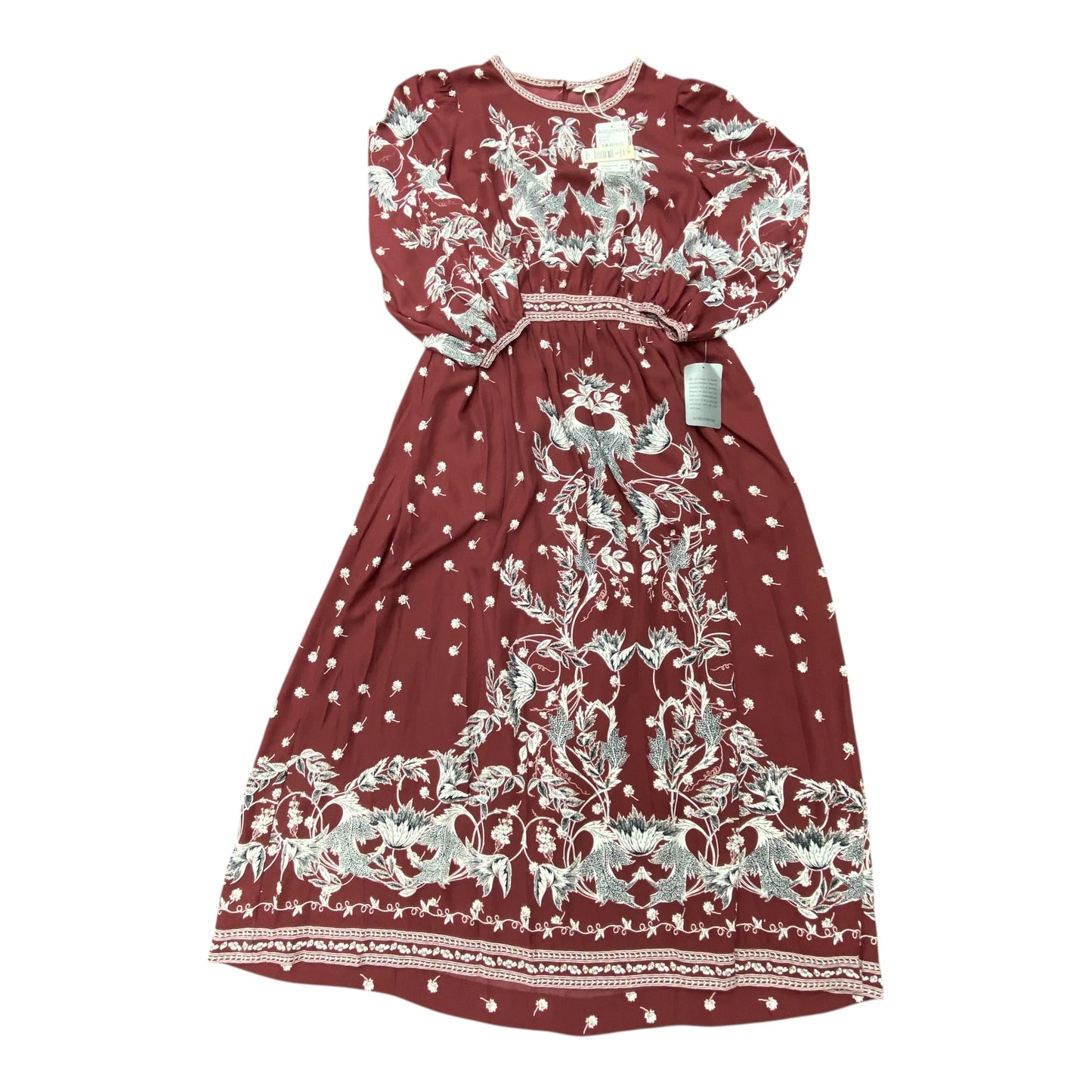 Dress Casual Midi By Max Studio In Maroon, Size:S