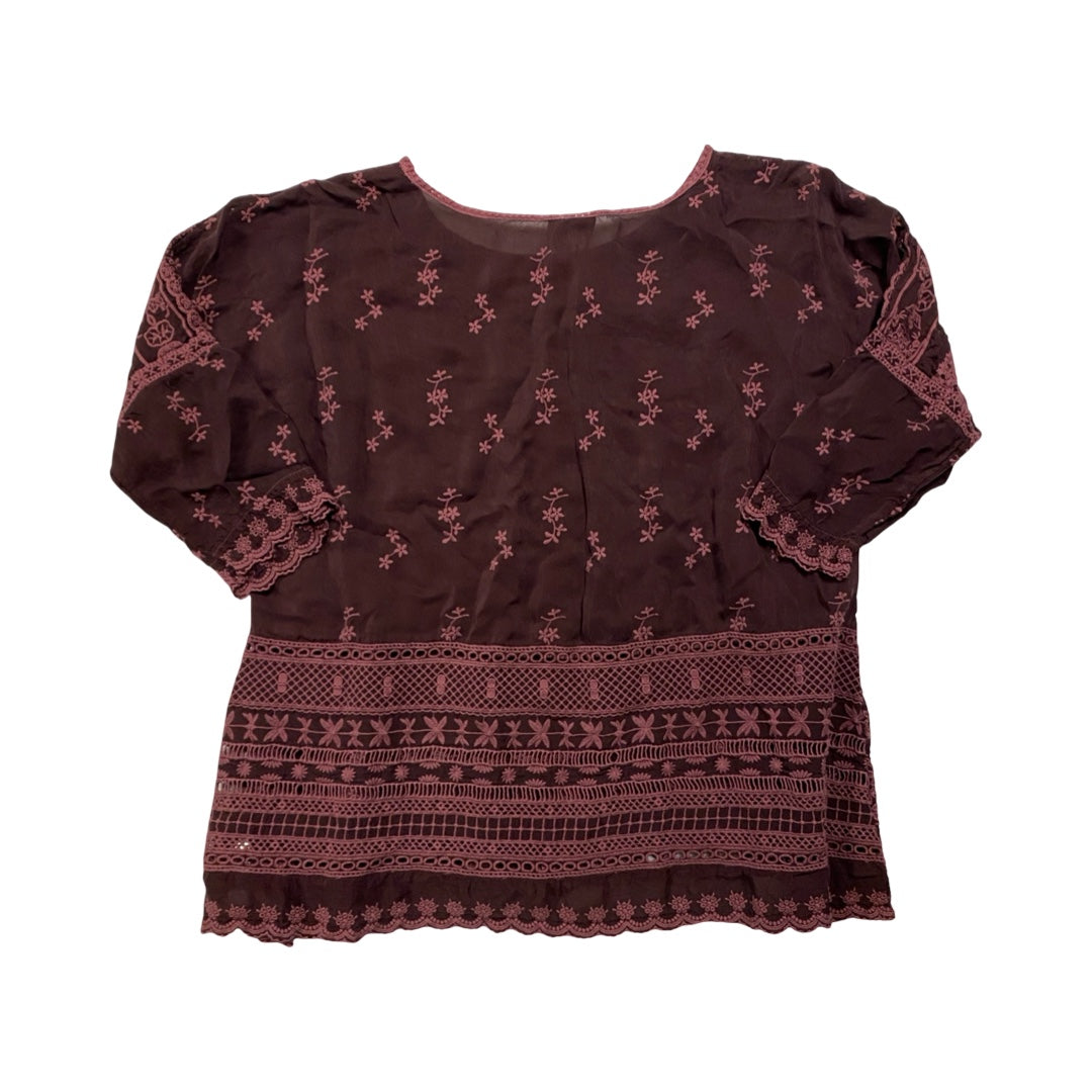 Top Ls Designer By Johnny Was In Purple, Size:L