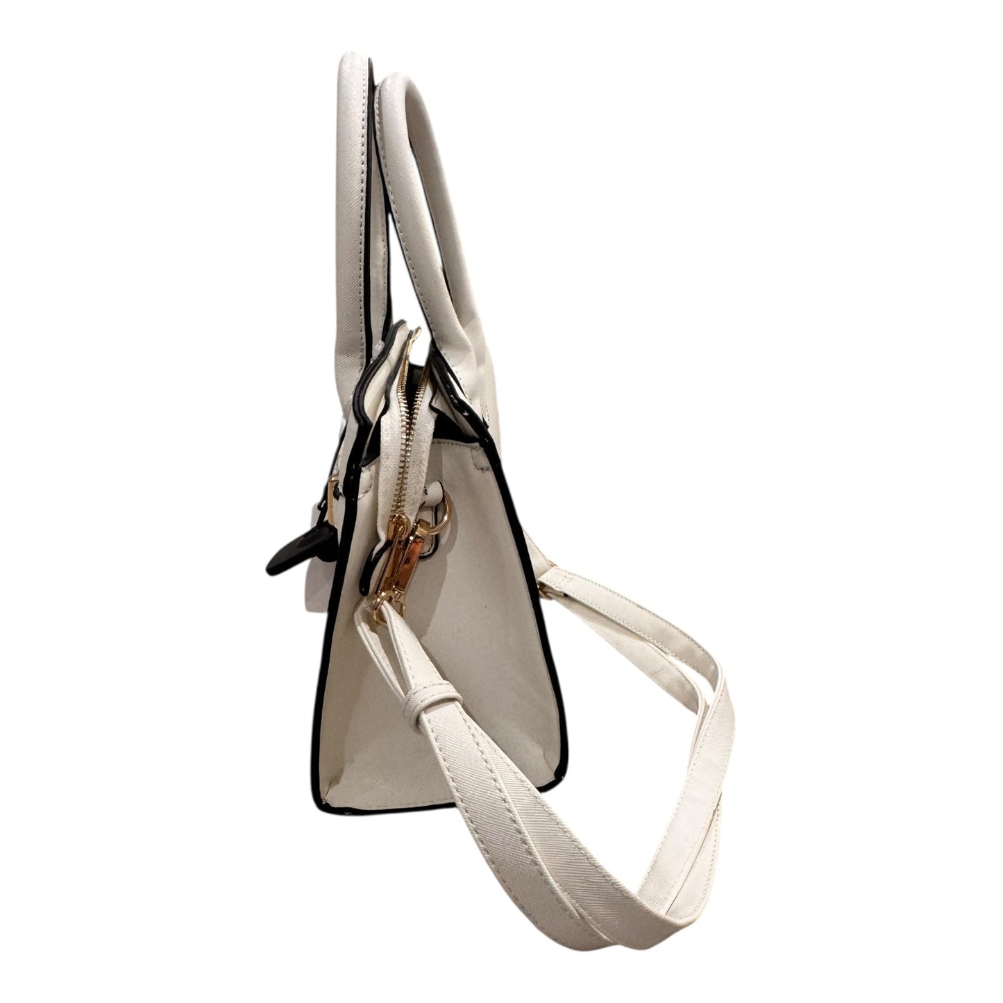 Handbag By Justfab In White, Size:Medium