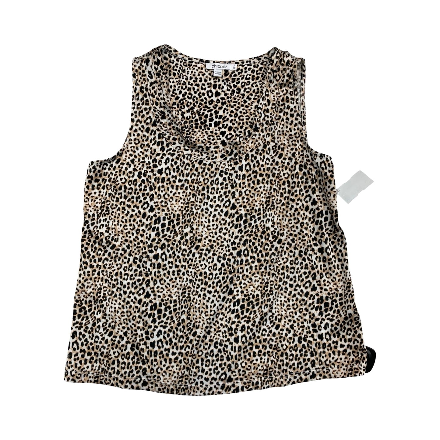 Top Sleeveless By Chicos In Tan, Size:M