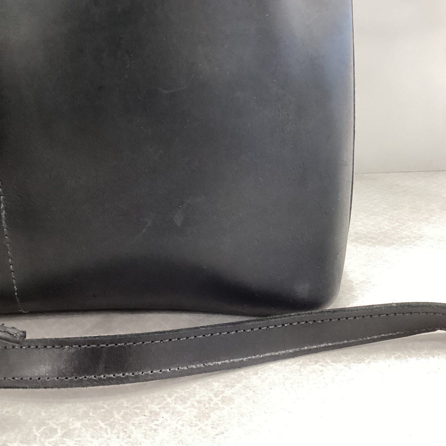 Handbag Leather By Parker Clay, Size: Large