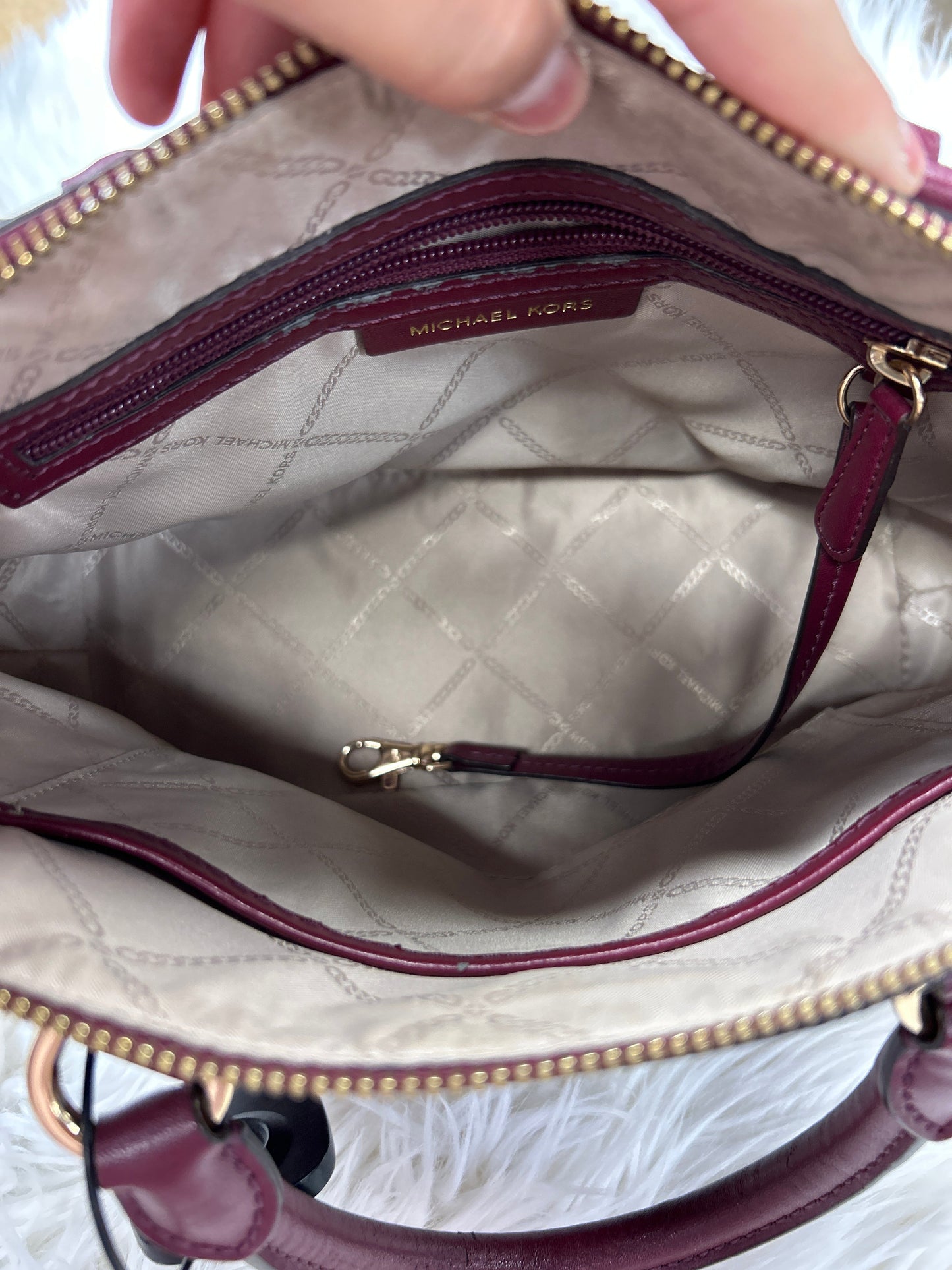 Handbag By Michael Kors In Rainbow Print, Size:Medium