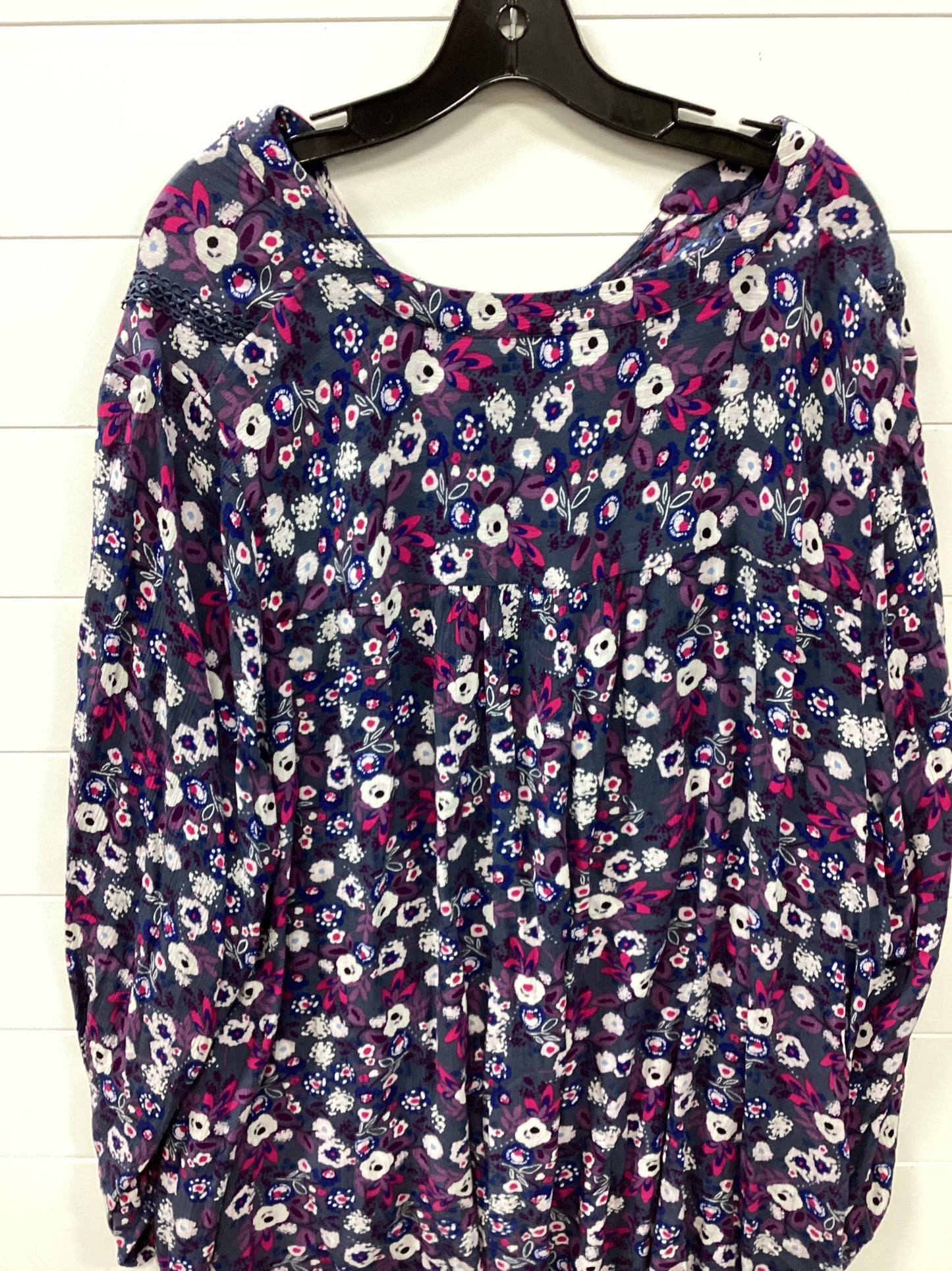 Top Ls By Lane Bryant In Grey & Purple, Size:2X