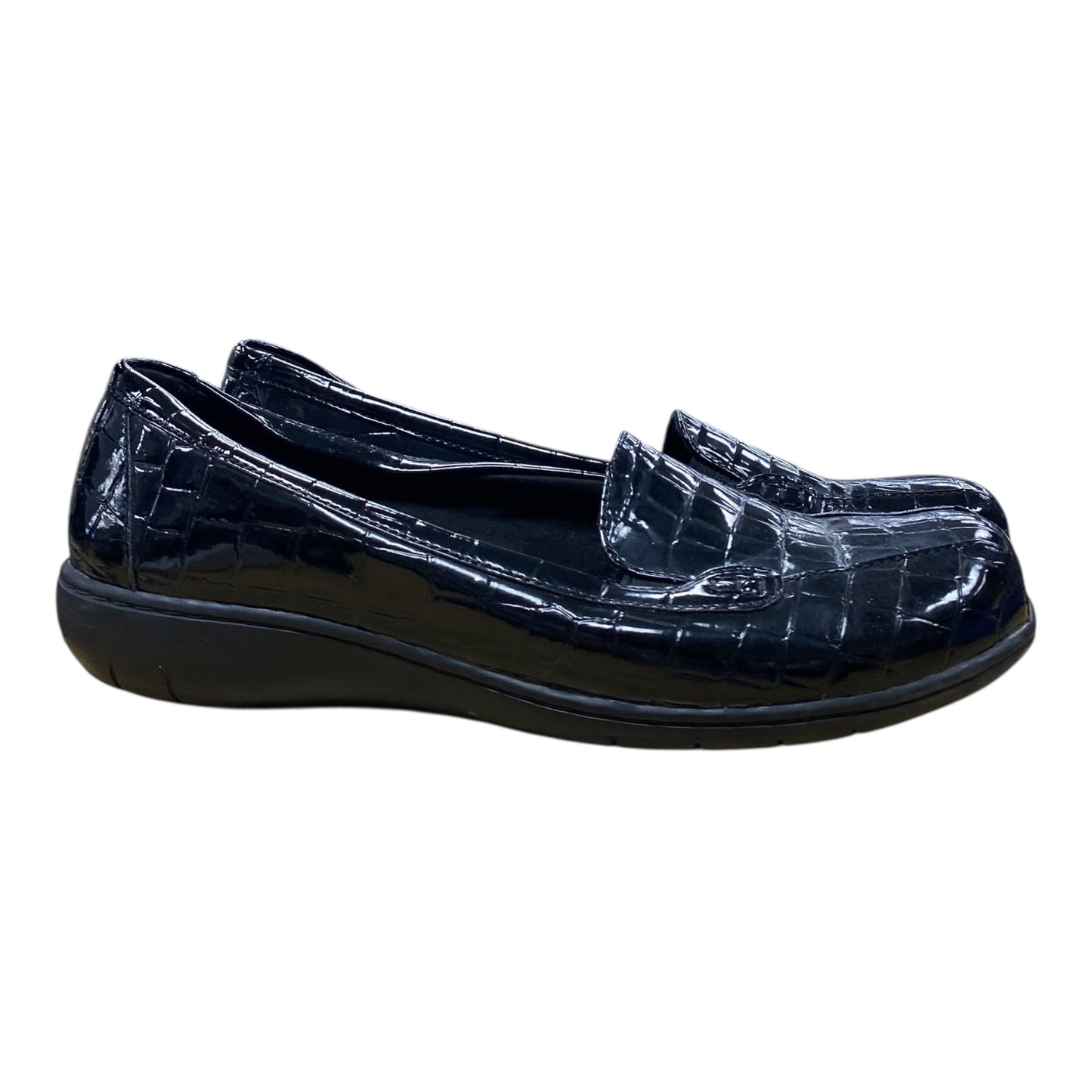 Shoes Flats By Clarks In Black, Size:9.5