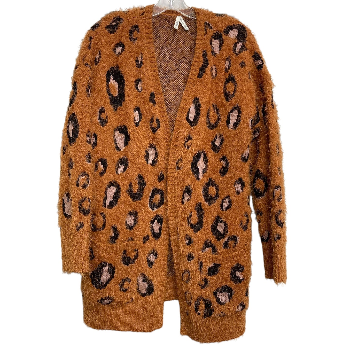 Sweater Cardigan By Mudd In Animal Print, Size:Xl
