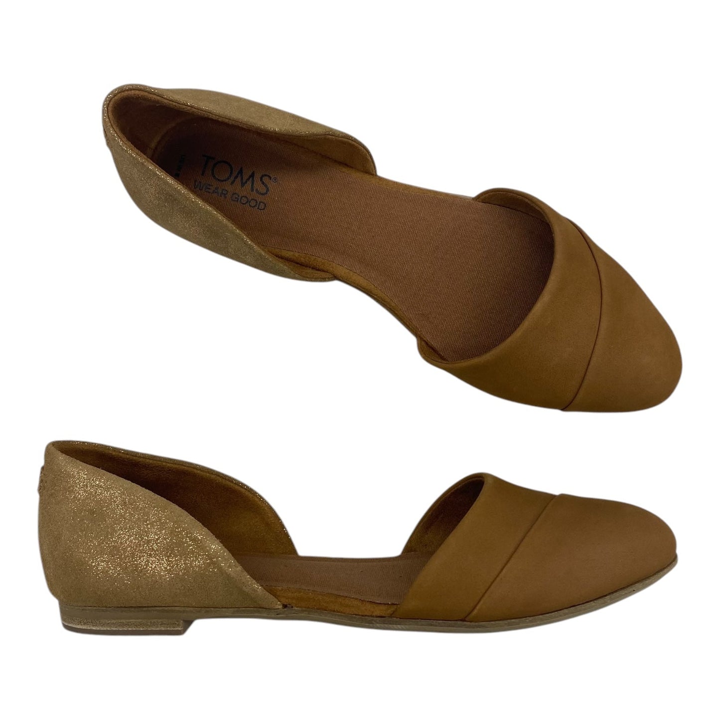 Shoes Flats By Toms In Brown, Size:8