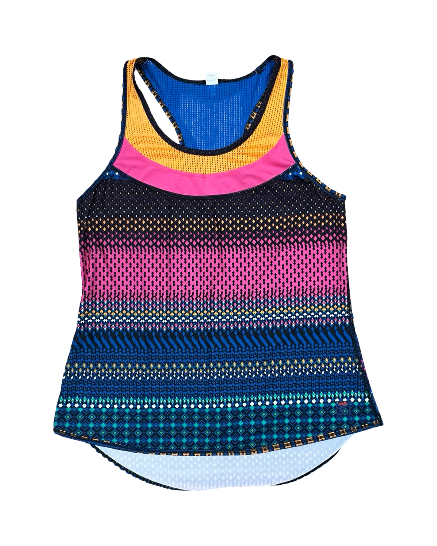 Athletic Tank Top By Fila In Blue & Pink, Size:M