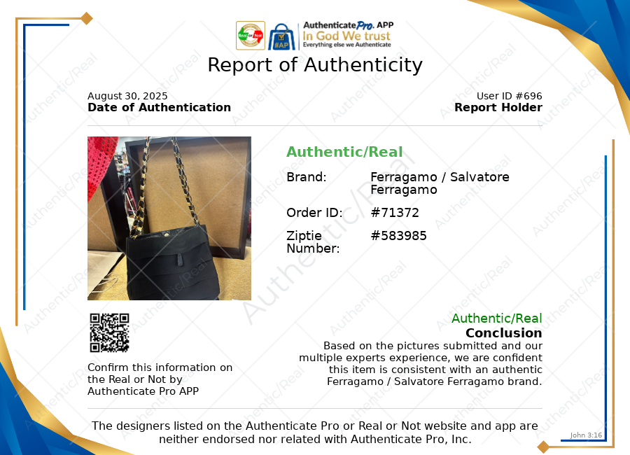 Handbag Luxury Designer By Ferragamo, Size: Medium