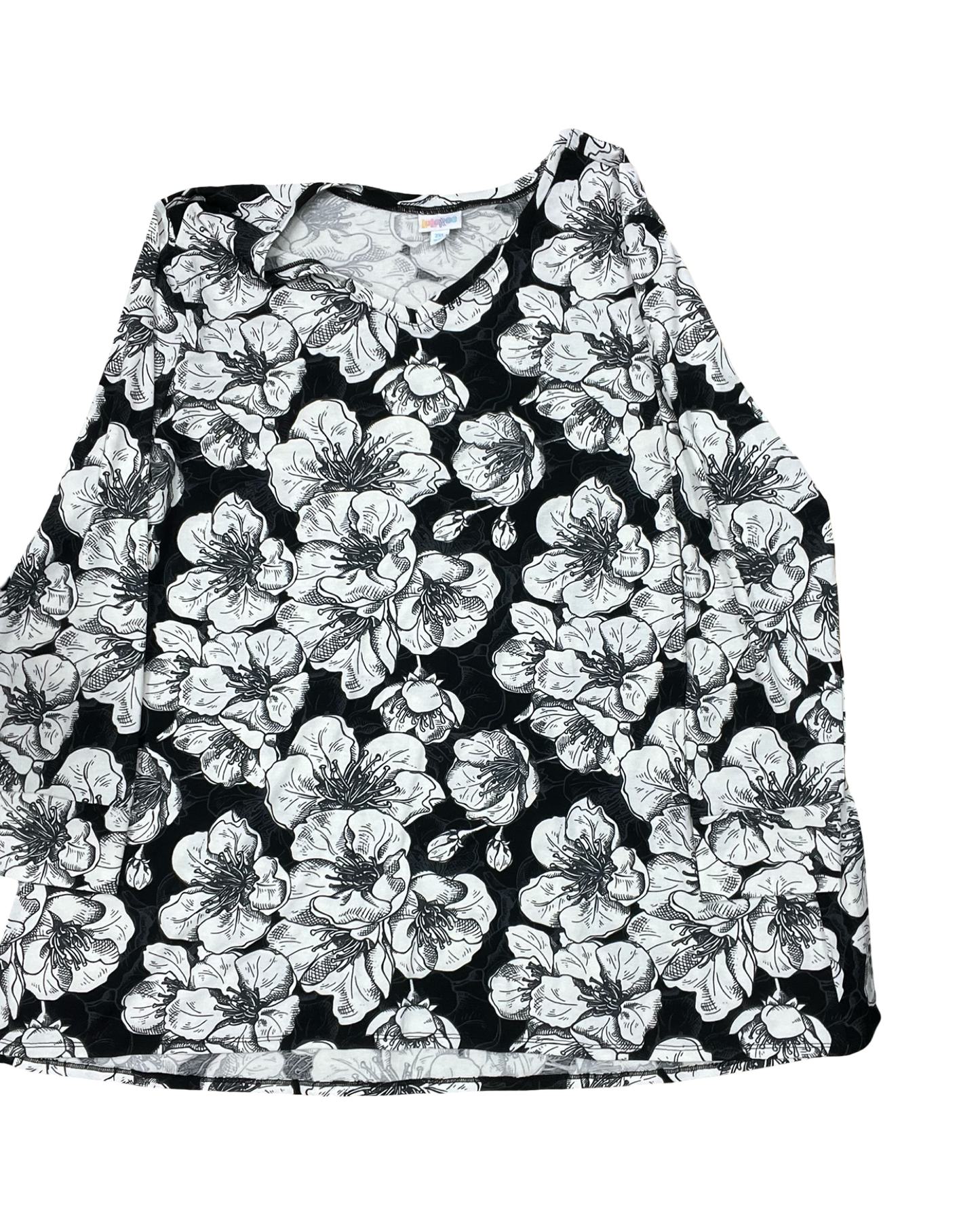 Top Ls By Lularoe In Black & White, Size:2X