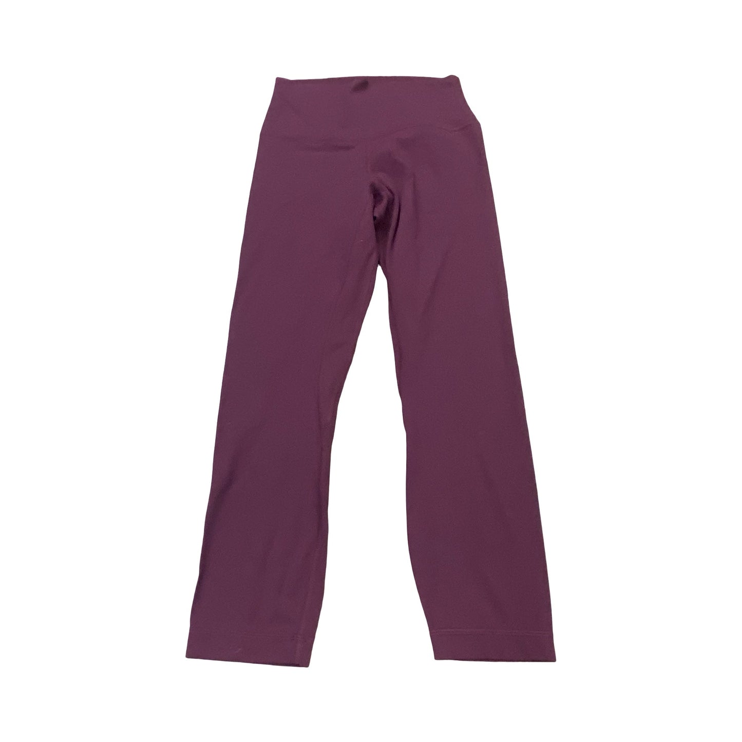 Athletic Capris By Lululemon In Maroon, Size:4