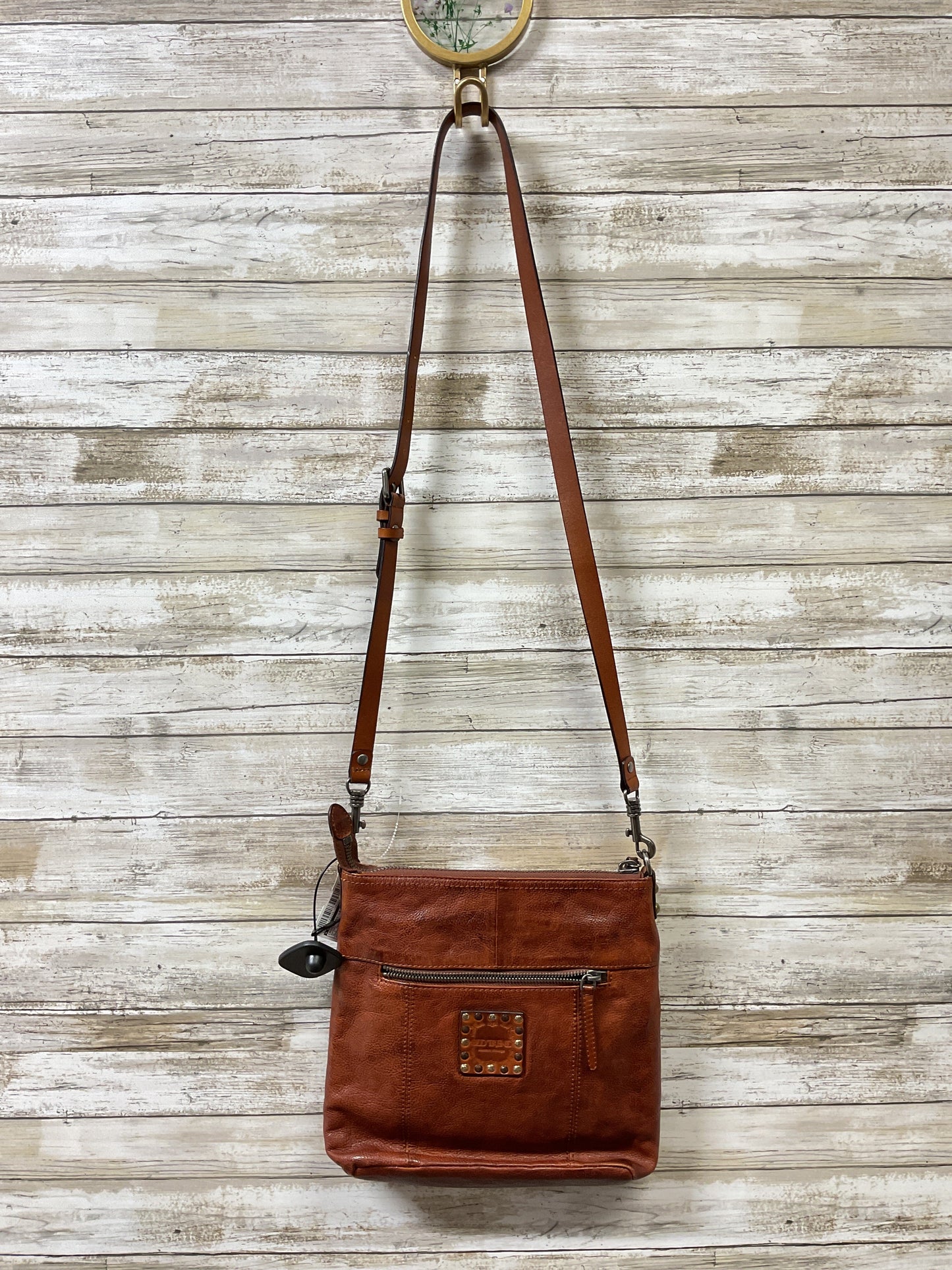 Crossbody Leather By Cmb In Brown, Size:Medium