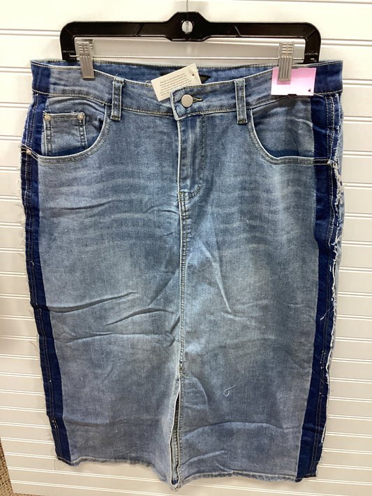 Skirt Maxi By Davi & Dani In Blue Denim, Size:2X