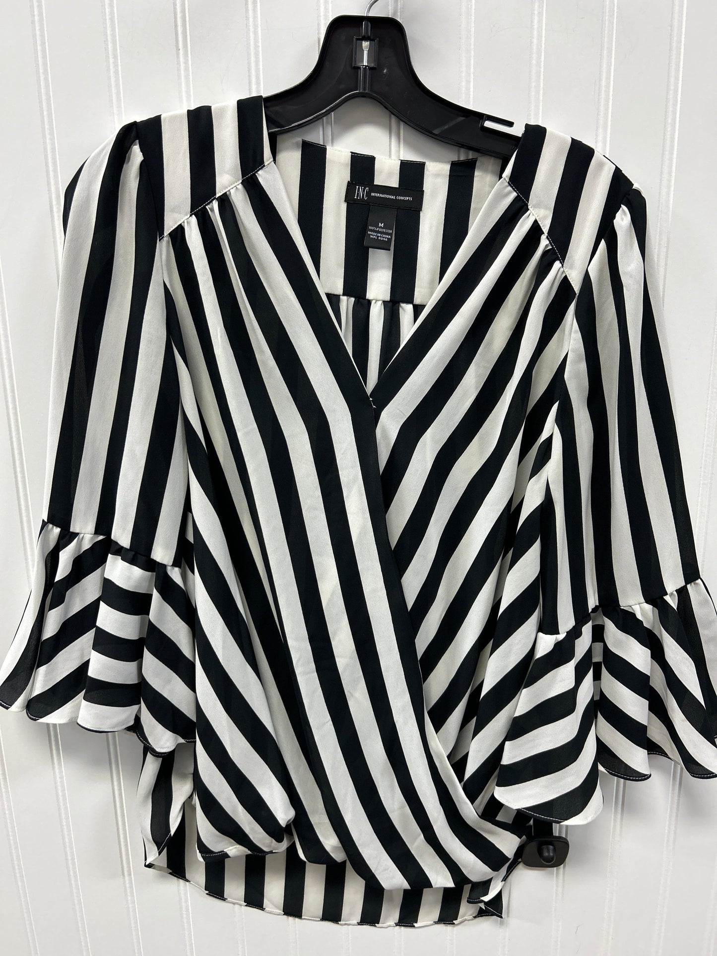 Top Ls By Inc In Black & White, Size:M