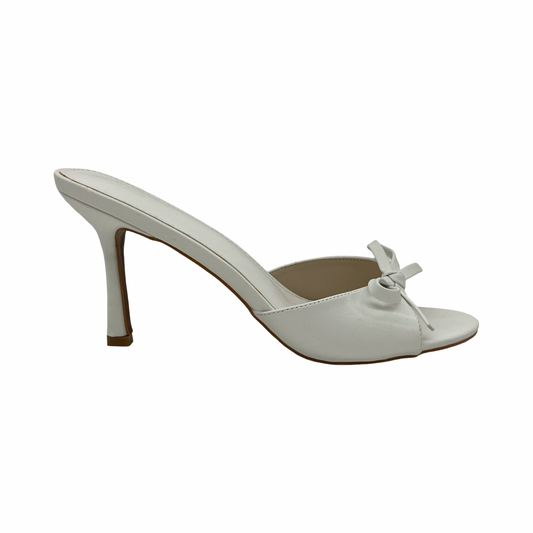 Sandals Heels Stiletto By Clothes Mentor In White, Size:10.5