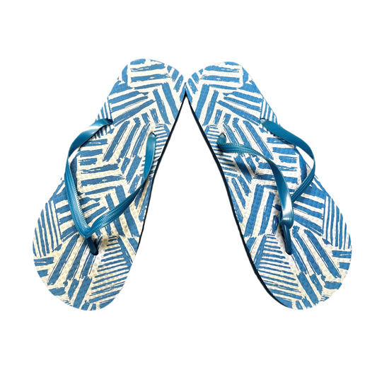 Sandals Flats In Blue, Size: 9