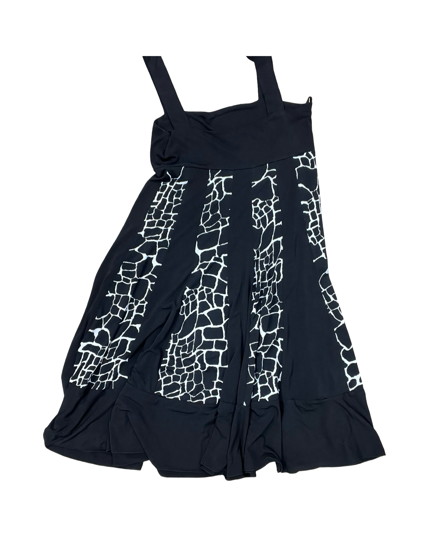 Dress Casual Midi By Clothes Mentor In Black & White, Size:M