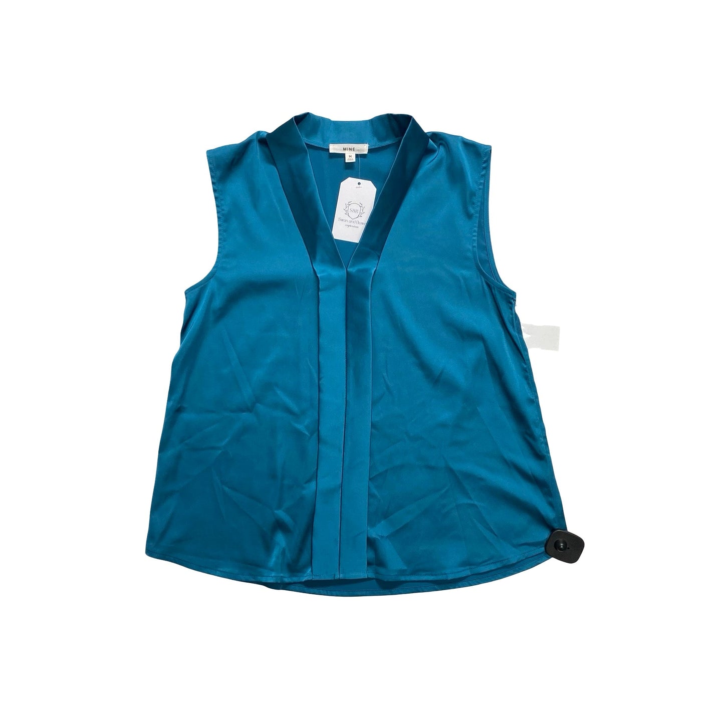 Top Sleeveless By Mine In Teal, Size:M