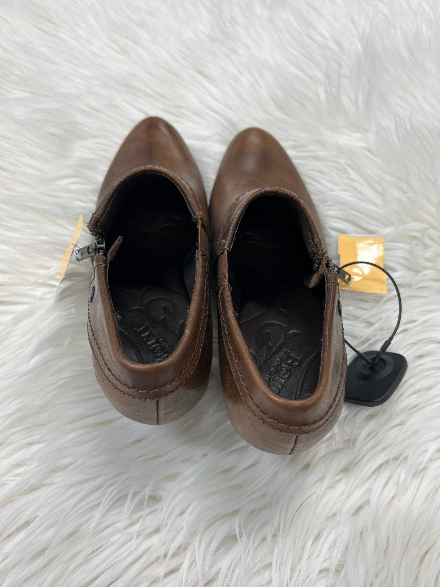 Boots Ankle Heels By Born In Brown, Size:10