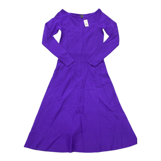 Dress Casual Midi By Ann Taylor In Purple, Size:S
