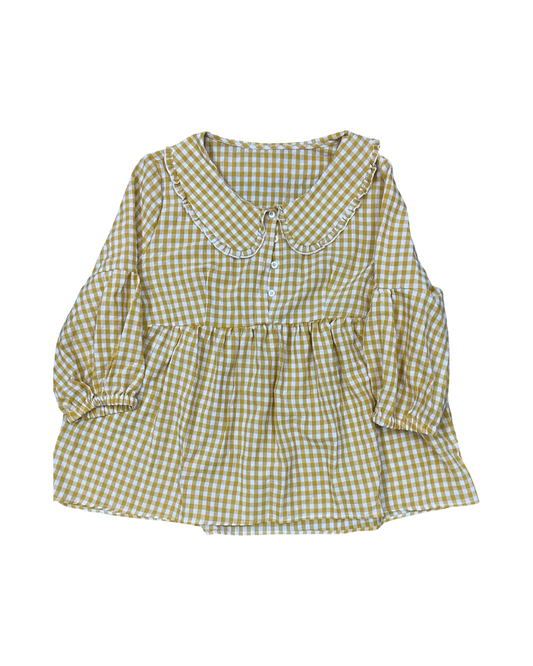 Top Ls By Clothes Mentor In White & Yellow, Size:3X