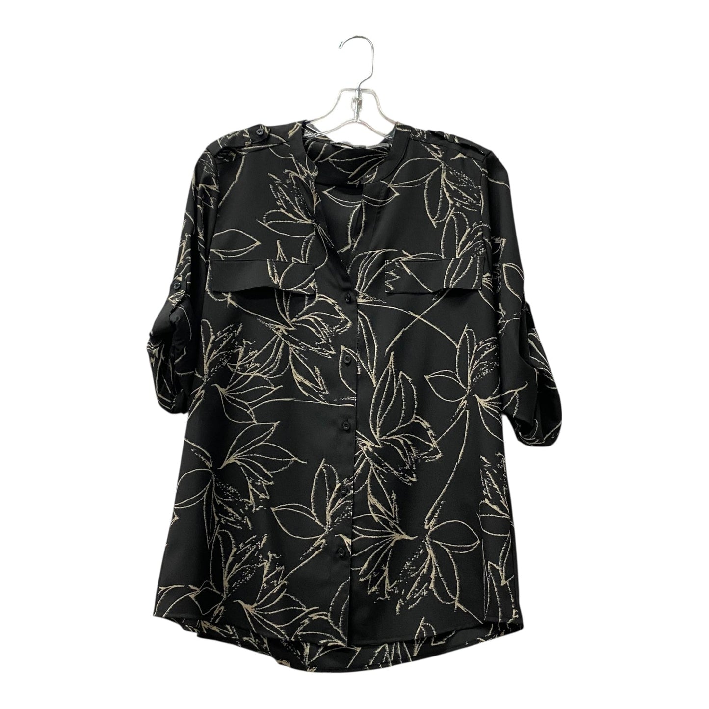 Top Ls By Calvin Klein In Black, Size:M