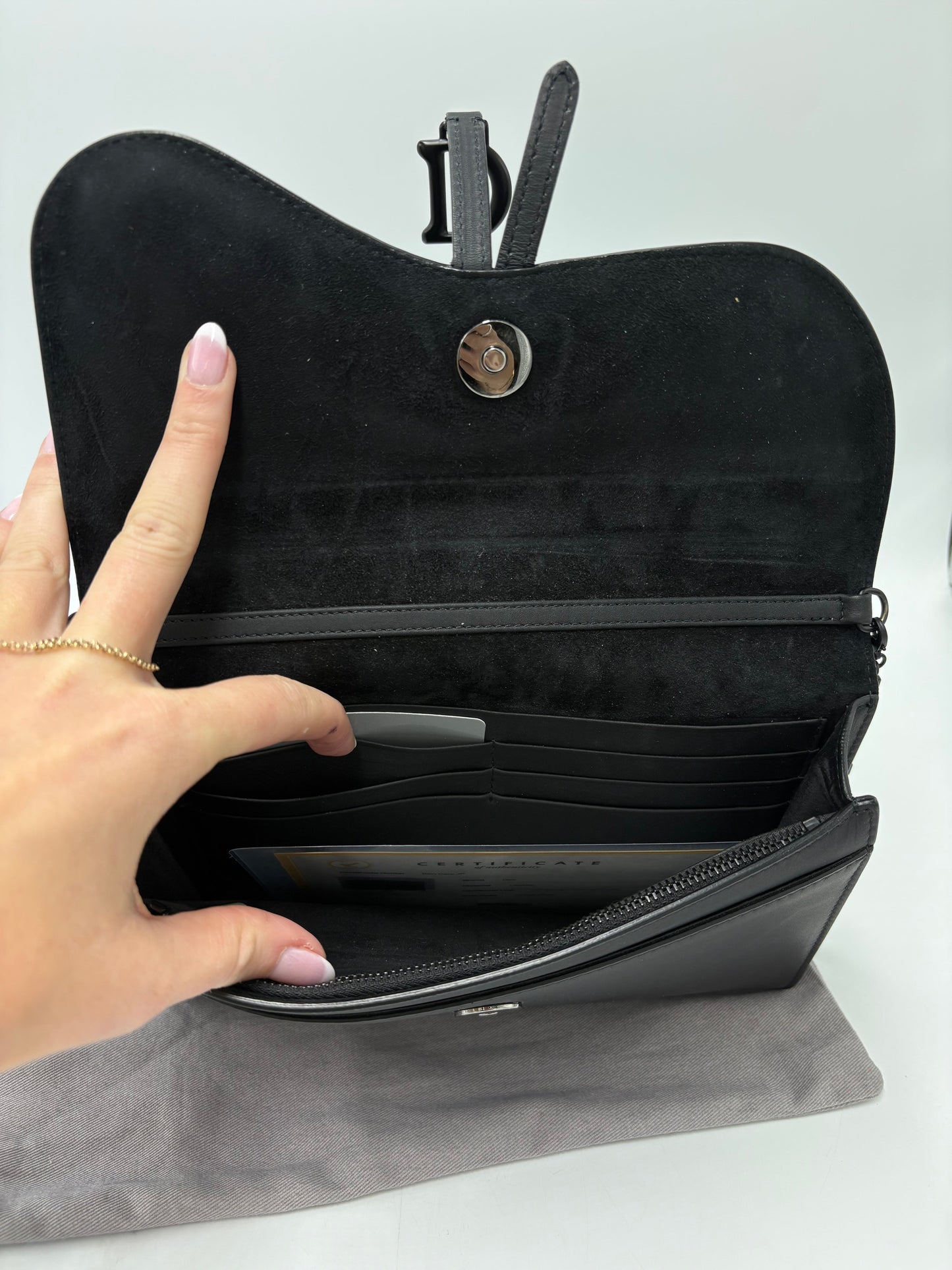 Christian Dior Ultra Matte Saddle Chain Luxury Handbag
