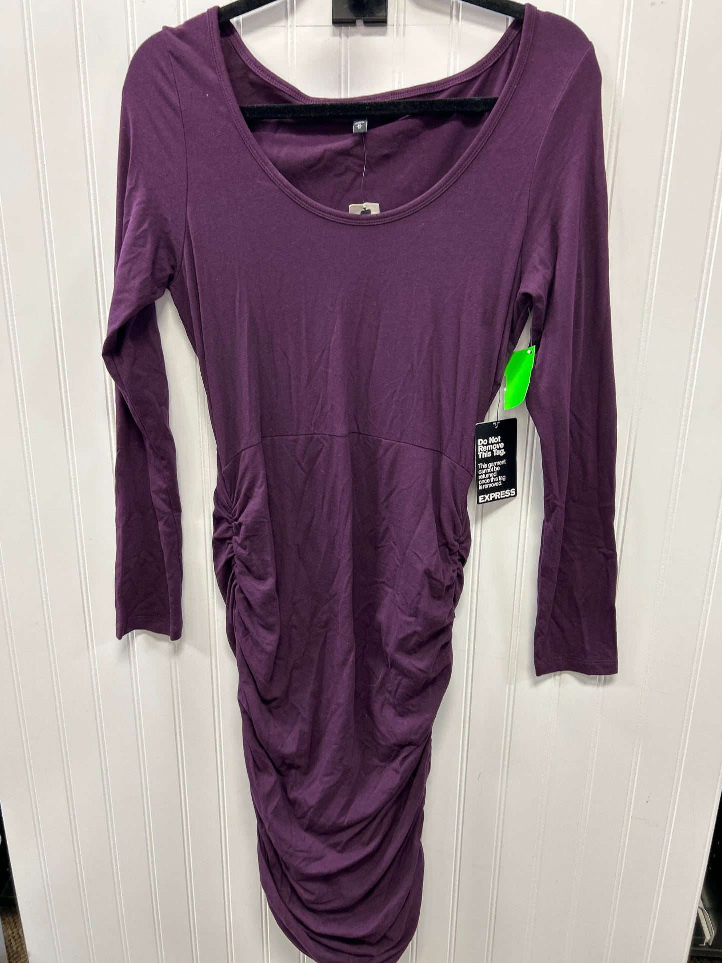 Dress Casual Midi By Express In Purple, Size:M