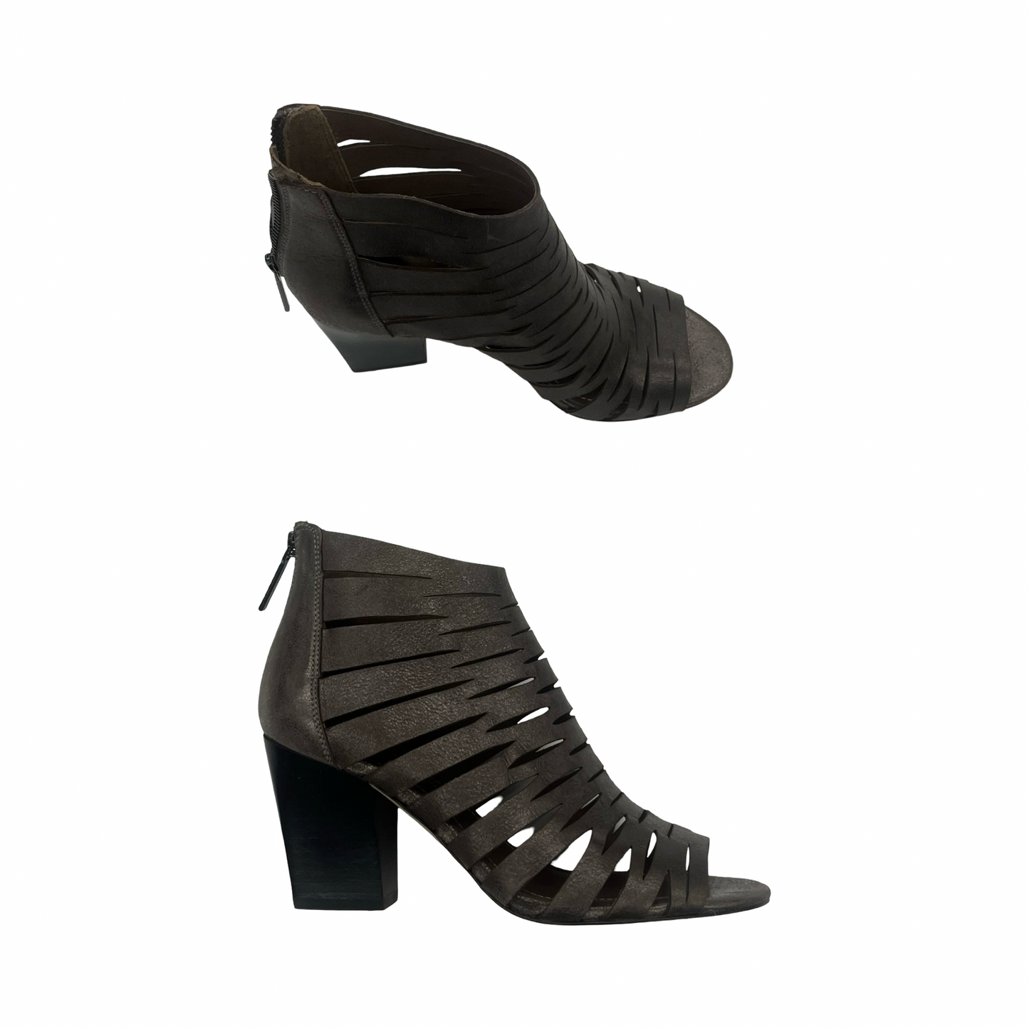Sandals Heels Block By Donald Pliner In Bronze, Size:6