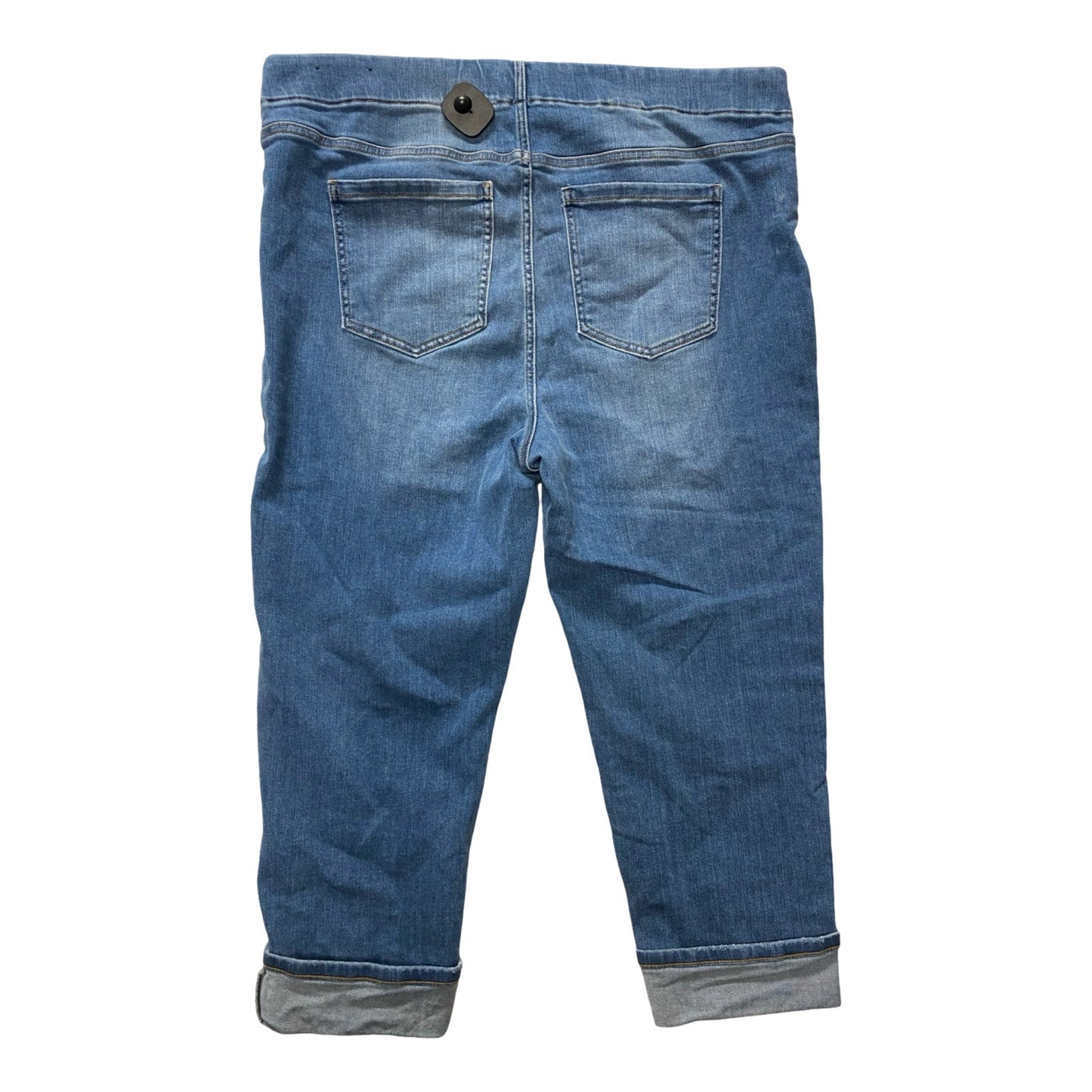 Jeans Cropped By Liverpool In Blue Denim, Size:22